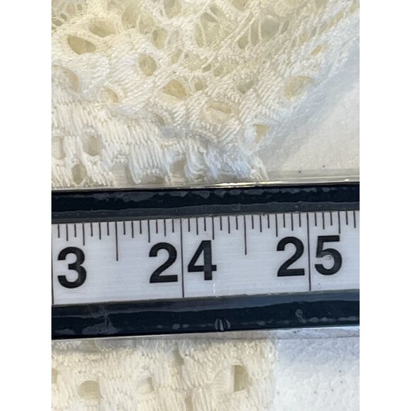 Leo & Nicole Plus XXL Peasant Blouse Lace Boho Cottagecore Cream Tunic Top - Picture 7 of 13